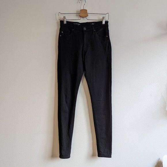 AG Jeans Farrah High-Rise Skinny Jean, solid black, sz 25R - Picture 4 of 9